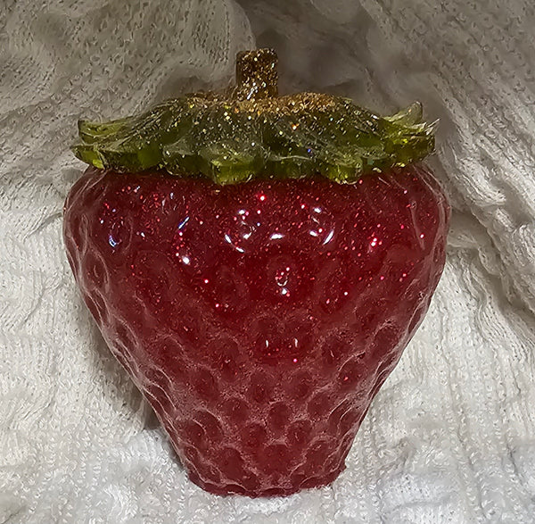 strawberry trinket jar