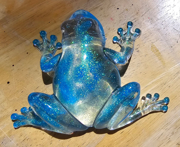 Frogs - colorful filled resin