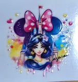 Princess UV DTF decals - wooden key chains