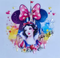 Princess UV DTF decals - wooden key chains