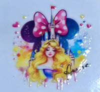 Princess UV DTF decals - wooden key chains