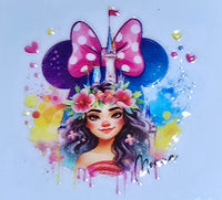 Princess UV DTF decals - wooden key chains
