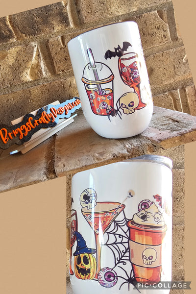 Have a Drink Halloween wine tumbler