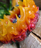 flaming skull trinket dish/ashtray