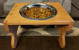 pet bowl stands - oak