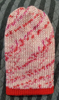 knit hat in scarlet & lipstick