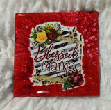 ceramic tile coaster (color) w/ cork backing
