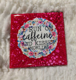 ceramic tile coaster (color) w/ cork backing