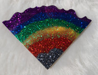 Rainbow geode-inspired Coasters