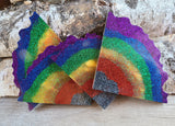 Rainbow geode-inspired Coasters