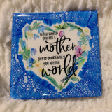 ceramic tile coaster (color) w/ cork backing